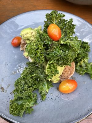 Avocado toast  at Alegría Cafetería Tulum in Tulum
