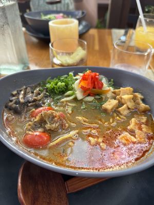 Green curry ramen  at Ama  in Hanalei