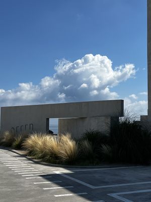 enterance of the parking lot  at orrrn in Jeju