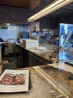 Pizza made in front of you   at pizza marumo in Tokyo