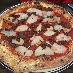 Vegan Sausage Pizza  at The Prince of Merewether in Merewether