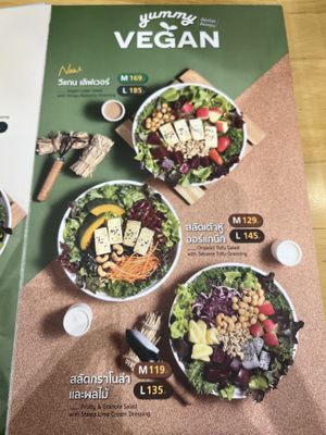 Vegan salad options   at Jone's Salad in Bangkok