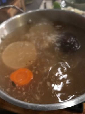 Vegan hot pot soup at Bacogai in Alameda