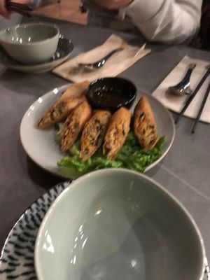 Mama spring rolls vegan at Bacogai in Alameda