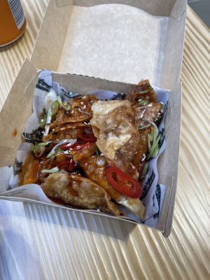 Kimchi wontons  at Salt N Fire in Inverness