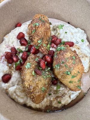 Kibbeh with baba ganoush   at Salt N Fire in Inverness