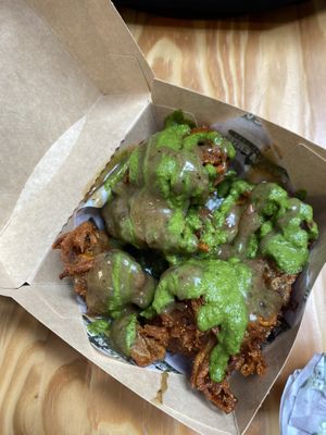 Vegetable fritters  at Salt N Fire in Inverness