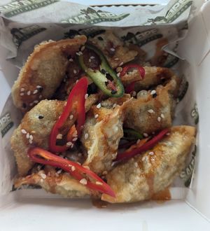 Wontons at Salt N Fire in Inverness