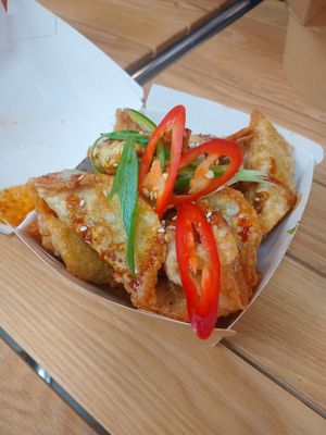 Gyozas at Salt N Fire in Inverness