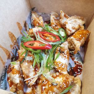 wontons at Salt N Fire in Inverness