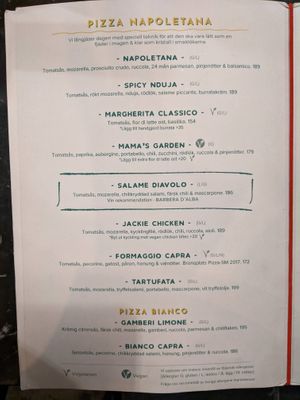 Pizza menu of Basta. at BASTA Urban Italian in Borlaenge