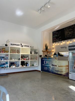Inside the cafe  #Veganuary at Epic Surf Cafe in Christ Church