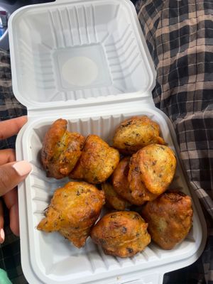 ‘Fish’ cakes  at The Ital Kitchen in Bridgetown