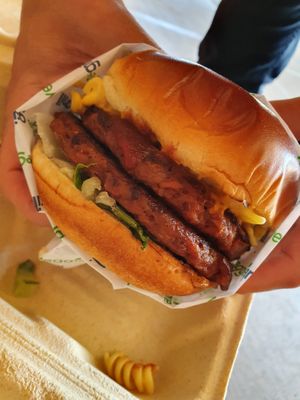 Double BBQ Mac Burger  at Veggie Grill by Next Level in Portland