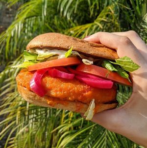 Buffalo Chickin' Sandwich at Veggie Grill by Next Level in Portland