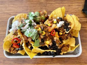 Southwestern nachos - so good! at Veggie Grill by Next Level in Portland