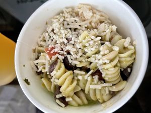 Pesto pasta salad  at Veggie Grill by Next Level in Portland