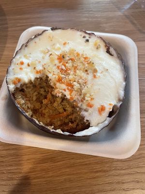 Carrot cake- A MUST. Super light and fluffy at Veggie Grill by Next Level in Portland