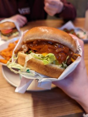 Smoke house burger  at Veggie Grill by Next Level in Portland