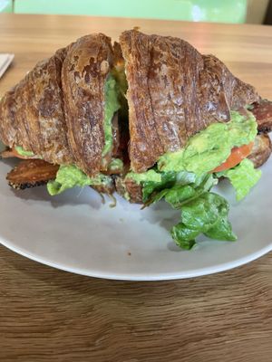 BLT croissant with avocado (fresh and flackly)  at Veggie Grill by Next Level in Portland