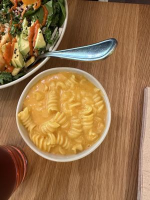 Side of mac and cheese ($3.50 which includes price for drink - tea or lemonade)  at Veggie Grill by Next Level in Portland