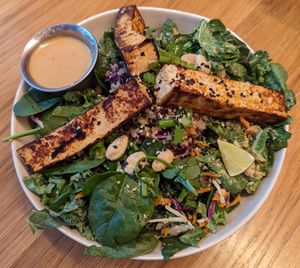 Sesame Tofu Supergreens Salad at Veggie Grill by Next Level in Portland