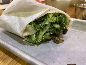 Caesar wrap with beyond steak  at Veggie Grill by Next Level in Portland