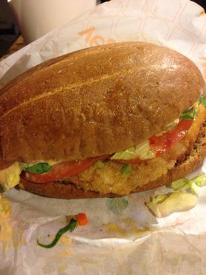 Santa Fe chicken sandwich at Veggie Grill by Next Level in Portland