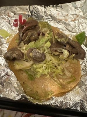 Mushroom tacos!  at Veggie Grill by Next Level in Portland