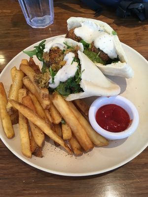 Fala-Full Sandwich & fries  at Veggie Grill by Next Level in Portland