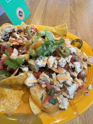Nachos with chick’n  at Veggie Grill by Next Level in Portland