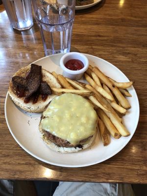 Steakhouse burger  at Veggie Grill by Next Level in Portland