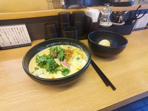 Ramen with an Egg with Mayonnaise at Tsukemen Zuppa - (つけ麺zuppa) in Tokyo