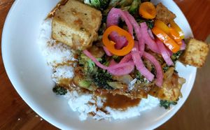 Tofu bowl at Despacito in Burlington