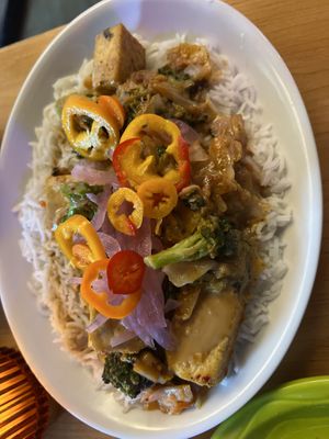 Tofu plate (prob our favorite item)  at Despacito in Burlington