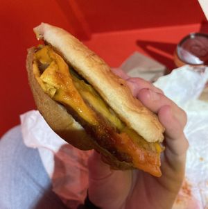 Ordered a double with no pickles got a single with pickles...  at Mr.Charlie's - San Francisco in San Francisco