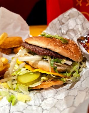 BigChuck Frowny Meal burger at Mr.Charlie's - San Francisco in San Francisco