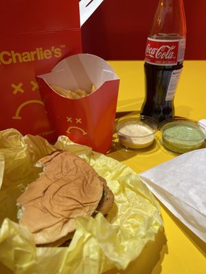 Not a Chicken Sandwich Frowny Face meal  at Mr.Charlie's - San Francisco in San Francisco