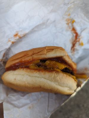 "Ok" double cheeseburger... #Veganuary at Mr.Charlie's - San Francisco in San Francisco