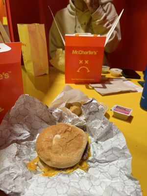 happy meal boxes!   at Mr.Charlie's - San Francisco in San Francisco