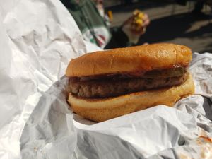 Part of a Mr. Frowny Box - "Not a Hamburger" at Mr.Charlie's - San Francisco in San Francisco