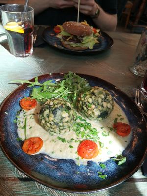 Spinatknödel at The Keep Garden Kitchen in Salzburg