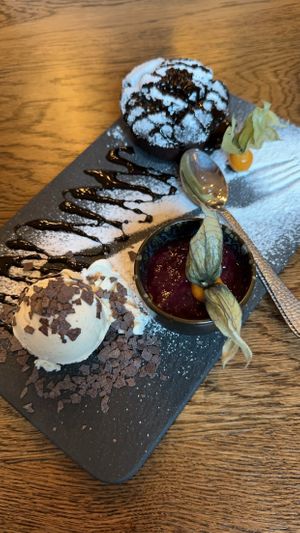 Chocolate tart  at The Keep Garden Kitchen in Salzburg