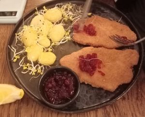 Schnitzel at The Keep Garden Kitchen in Salzburg