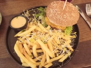 The garden kitchen burger at The Keep Garden Kitchen in Salzburg