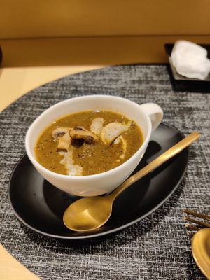 Vegetable soup at PEACH in Okayama