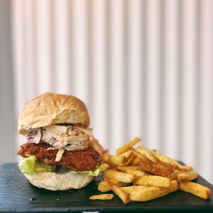 Katsu tofu burger  at Nutsy Coffee Bar in Hong Kong Island