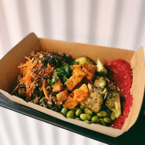 Mixed rice bowl  at Nutsy Coffee Bar in Hong Kong Island