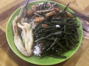 Three sides with rice    at Nonie Villa's in Anda