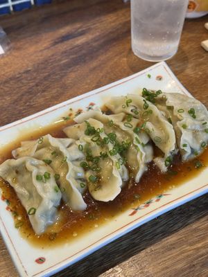 Boiled vegetable gyoza  at Hana Ramen in Phuket